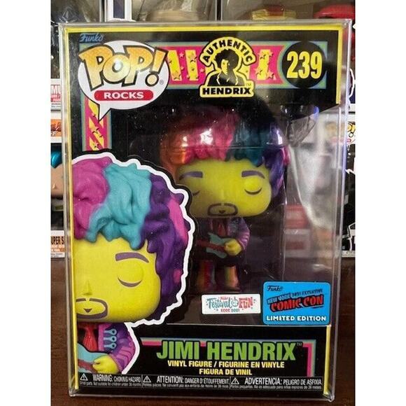 Funko Other - Funko Pop Jimi Hendrix #239 Black Light NYCC Exclusive Vaulted